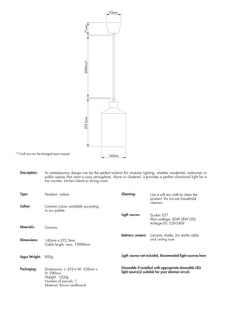 Bhuti Ceramic Pendant Light