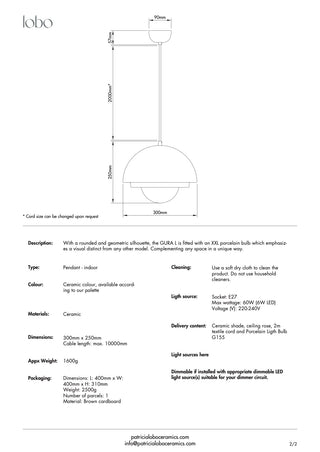 Gura Ceramic Pendant Lamp