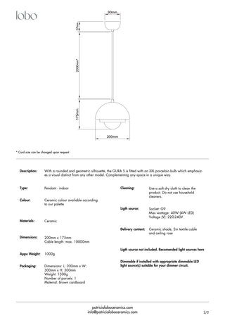 Gura Ceramic Pendant Lamp