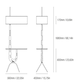 Giraffe Tablet floor lamp by Rispal