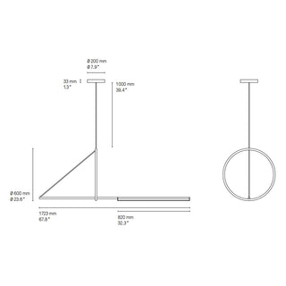 Cercle Et-Trait Pendant Light By CVL