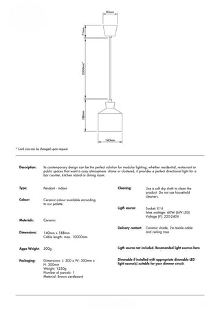 Bhuti Ceramic Pendant Light